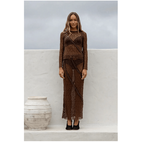 Peach &amp; Parla Electra Lace Sheer Skirt Pp0594