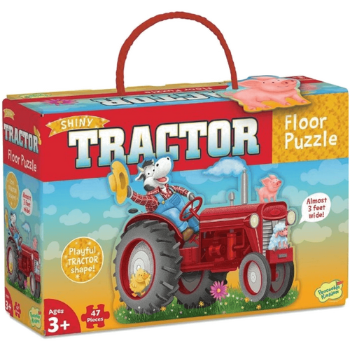 Peaceable Kingdom Floor Puzzle Tractor 47 Pieces