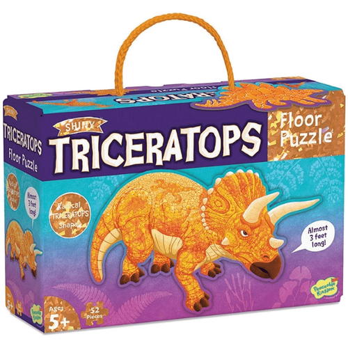 Peaceable Kingdom Floor Puzzle Triceratops 52 Pieces