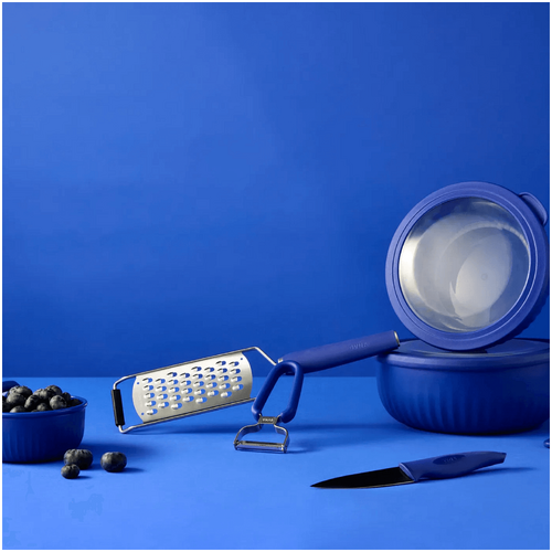SVNA Premium Stainless Steel Acid Etched Coarse Grater Blue