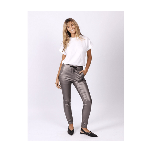 Hayden Joggers Wax Look - Pewter