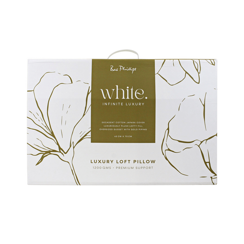 Affiniti Living White. Luxury Loft Pillow 1200gms - Bas Phillips