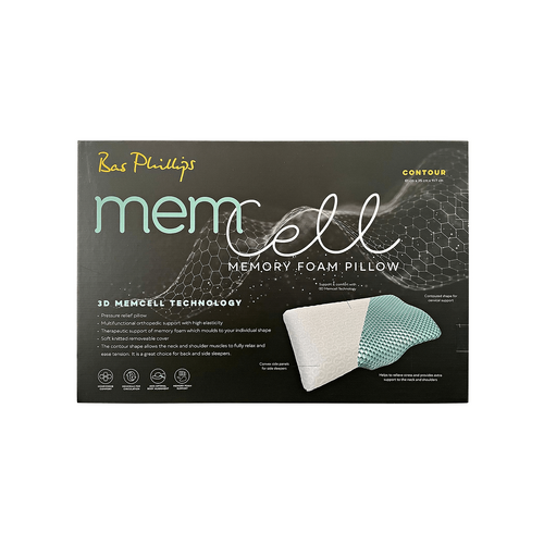 Affiniti Living Bas Phillips Mem Cell Pillow-Contour - Bas Phillips