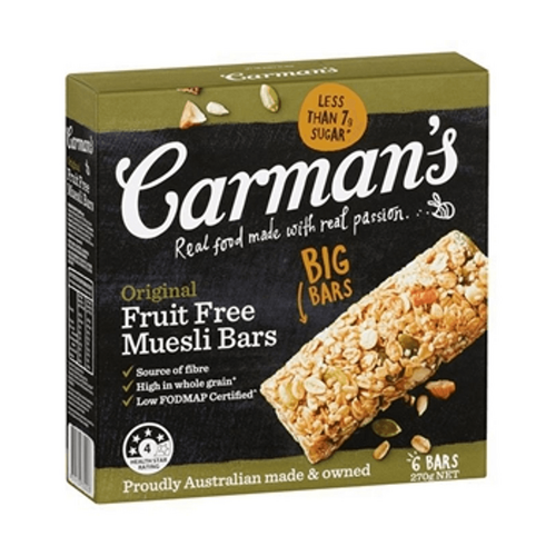 6pk Carmans Orig FRT Free Bars