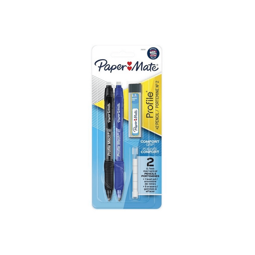 Paper Mate Profile Pnc Blk/Blu Pk2 B