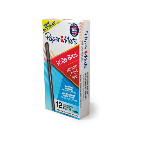 Paper Mate WriteBros 1.0mm BP Blu Pk12
