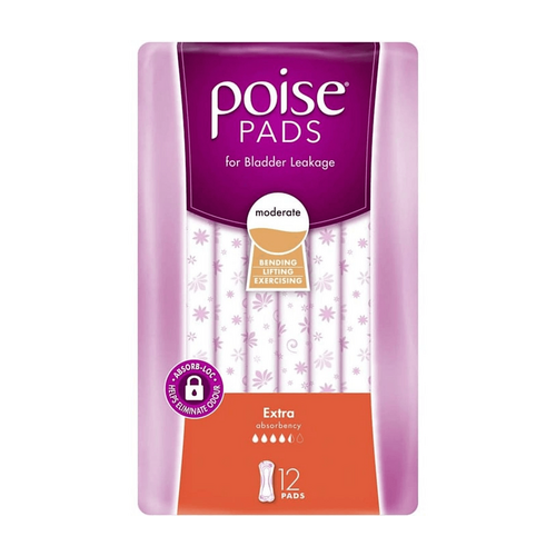 Poise Incontinence Pads Extra Absorbency 12 Pack