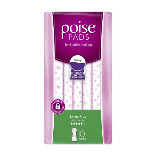 Poise Incontinence Pads Extra Plus Absorbency 10 Pack