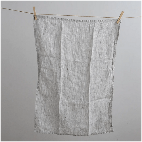Poia Linen Tea Towel Pinstripe