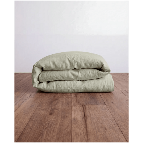 Poia Linen Duvet Cover Sage