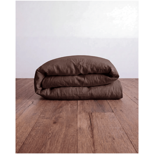 Poia Linen Duvet Cover Cacao