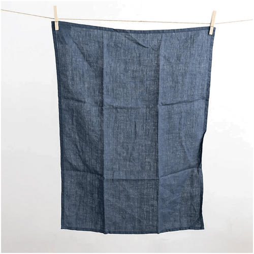 Poia Linen Tea Towel Midnight