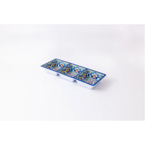 3 Section Taco Tray (Blue)