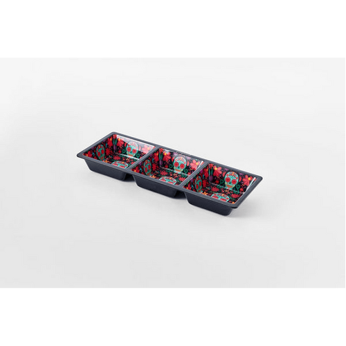 3 Section Taco Topping Tray Day of the Dead Edition