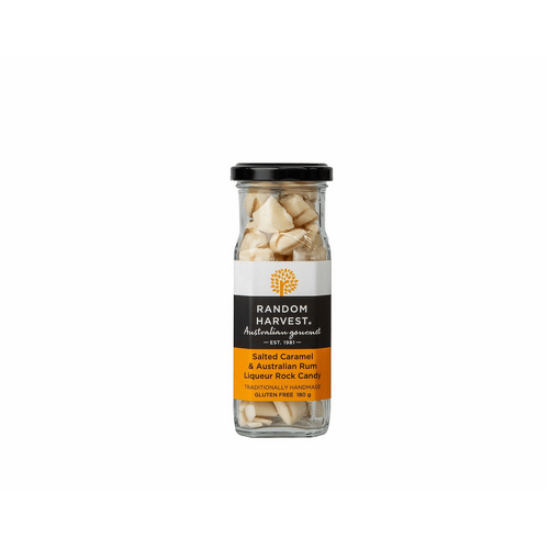 Random Harvest Salted Caramel &amp; Australian Rum Liqueur Rock Candy 180g