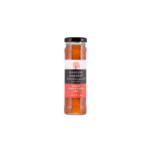 Random Harvest Apricot, Peach &amp; Vanilla Jam 180g