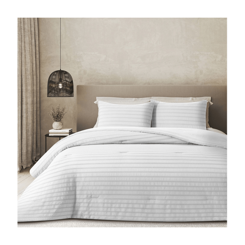 Affiniti Living Beliza Waffle Comforter Set - White -Odyssey