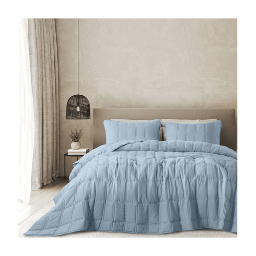 Affiniti Living Port Douglas Sunwashed Comforter Set - Storm - Blue - Odyssey