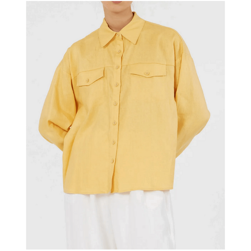 Amelius Byron Linen Overshirt - Buttercup