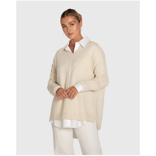 belle &amp; bloom Wonder of You Cashmere Blend Oversized Jumper - Cream