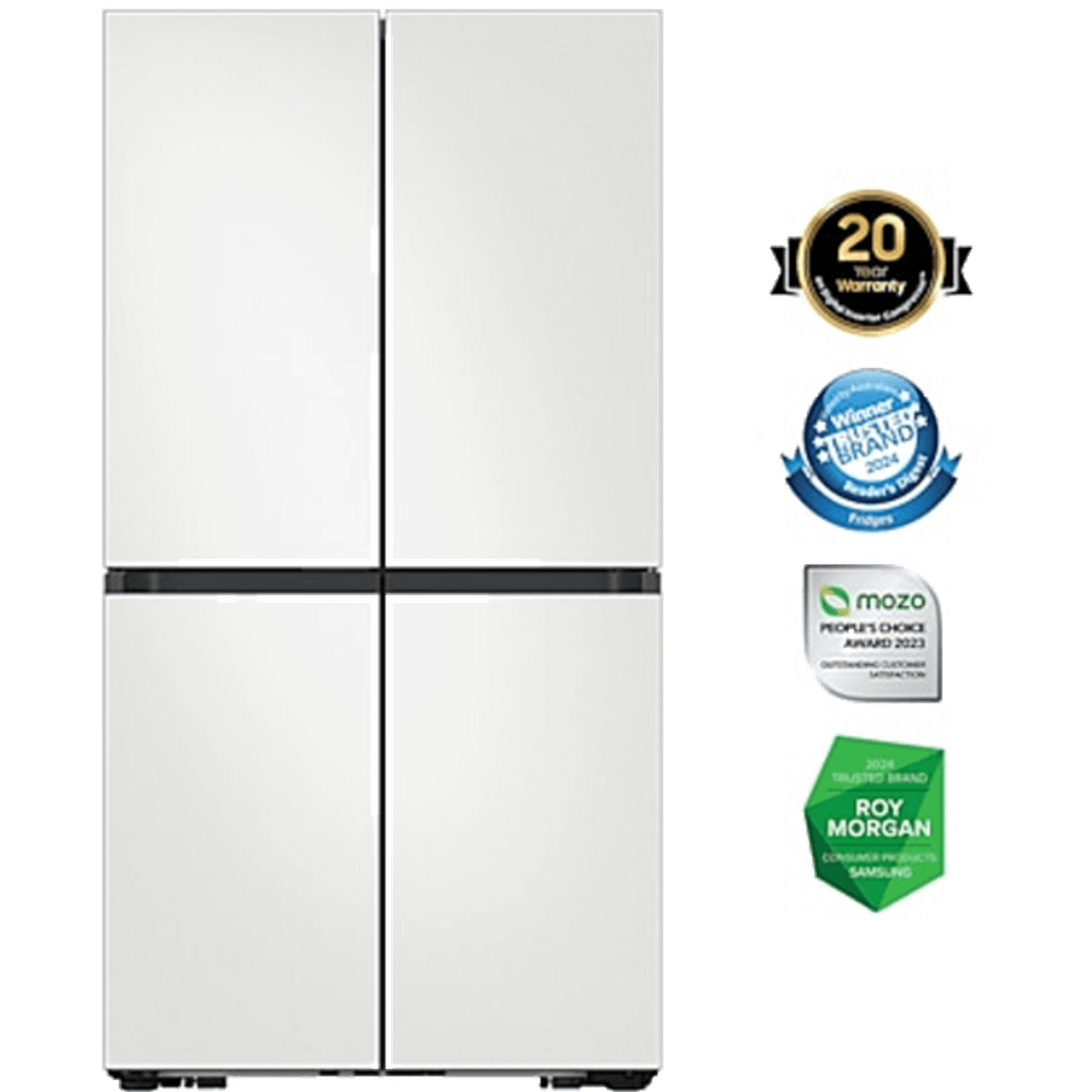 648L BESPOKE Cotta White French Door Refrigerator with Internal Beverage Centre - SRFX7600W
