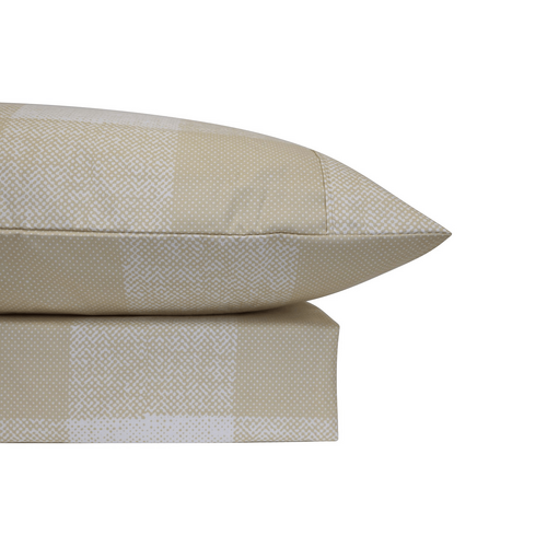 Affiniti Living Thermal Flannel Printed Sheet Sets - Cornwall Sand - Odyssey