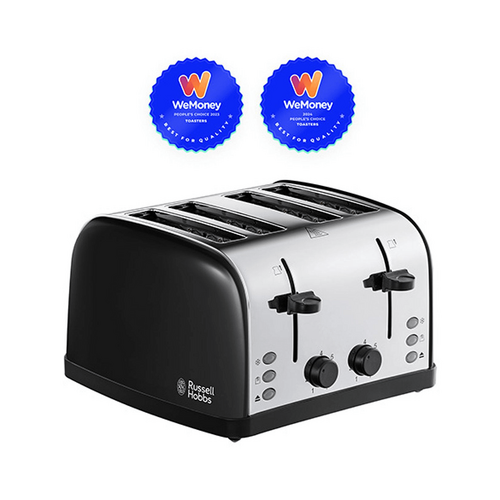 Russel Hobbs Colours Plus Black 4 Slice Toaster
