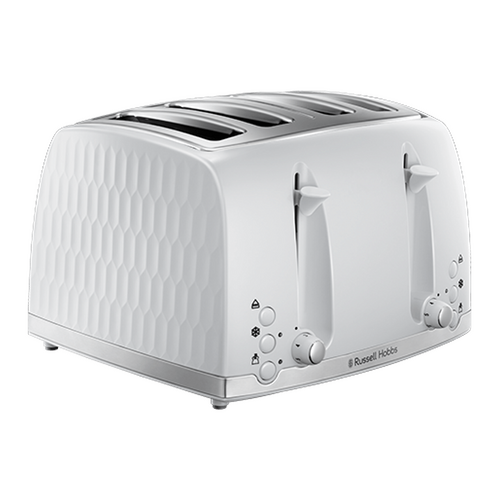 Russel Hobbs Honeycomb 4 Slice Toaster White