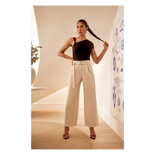 D-Ring Buckle Attached Belt Detail Pants (WPA282B)
