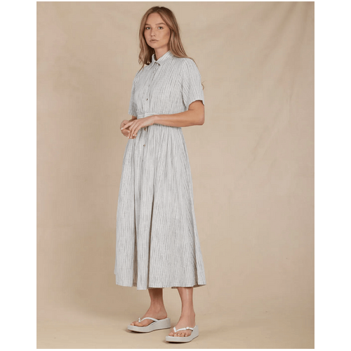 Amelius Renata Stripe Linen Dress - Marino