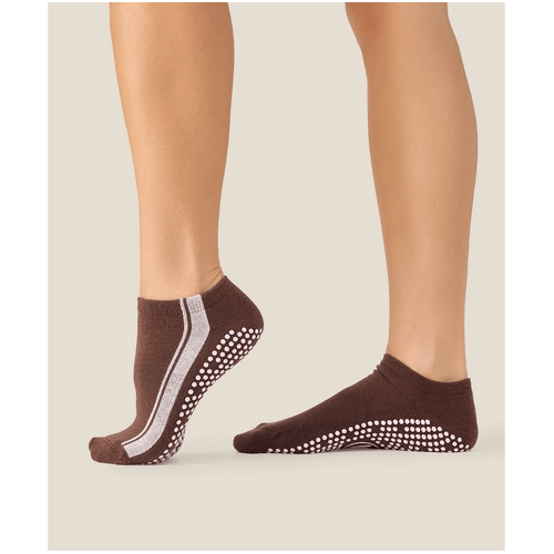 MoveActive Low Rise Grip Socks - Racer Espresso