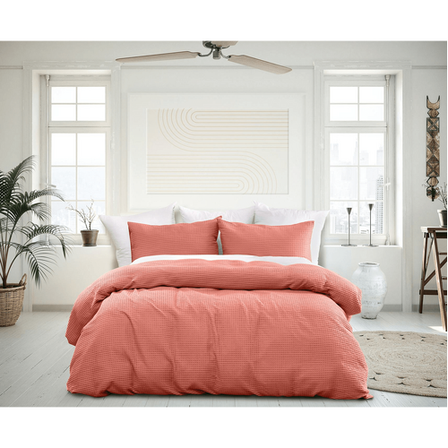 Affiniti Living Santiago Waffle QCS - Coral Pink - Bas Phillips