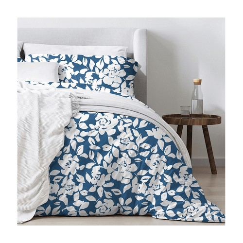 Affiniti Living Thermal Flannel Sloane Blue Printed QCS - Odyssey