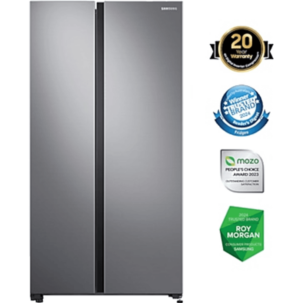 655L Side by Side Refrigerator with SpaceMax Technology and Wine Rack - SRS692NMB