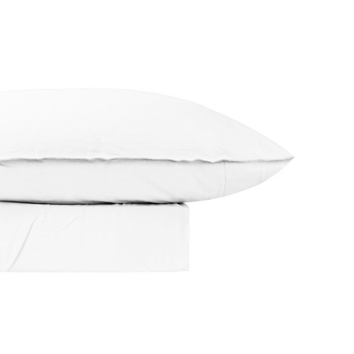 Affiniti Living Bamboo Linen Sheet Set - White - Bas Phillips