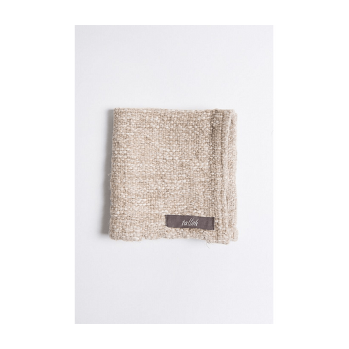 Sadie Handwoven Linen / Cotton Face Cloth Pack of 2 Natural/White