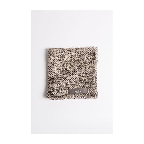 Sadie Handwoven Linen / Cotton Face Cloth Pack of 2 Natural/Black