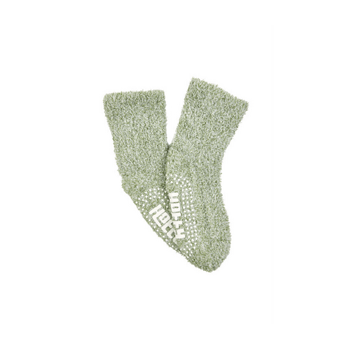 Womens Hotty Fluffy Bootie with Non Slip Sole and Twisted Yarn- Sage