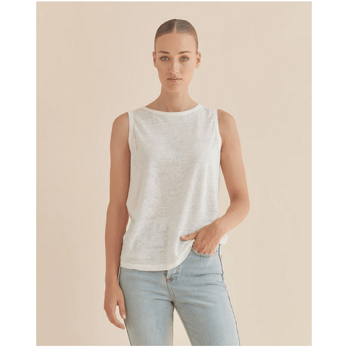 Amelius Aceline Linen Jersey Tank - Ivory