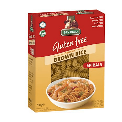 San Remo Gluten Free Pasta Brown Rice Spirals 250g