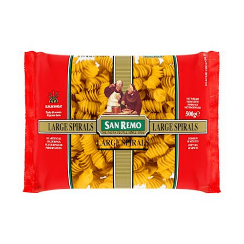 San Remo Dry Pasta #53 Large Spirals 500g