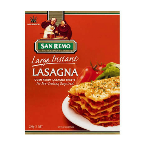 San Remo Dry Pasta Large Instant Lasagna 250g