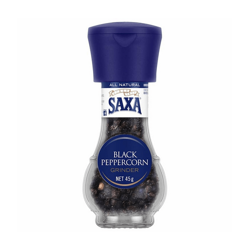 Saxa Pepper Grinder Black Peppercorn 45 Gram