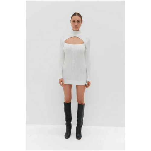 Style Addict Arlo Knit Dress - White
