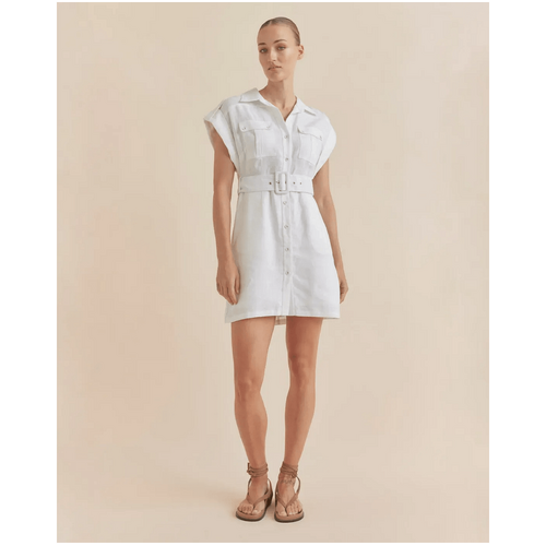 Amelius Esra Utility Mini Dress - White