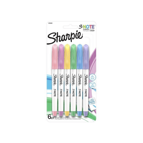 Sharpie S-Note Pastel Pk6 B