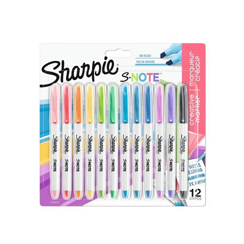 Sharpie S-Note Mrkrs Pk12 B