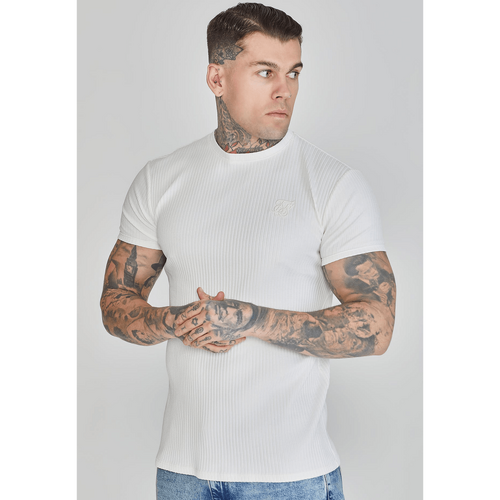 White Ribbed T-Shirt