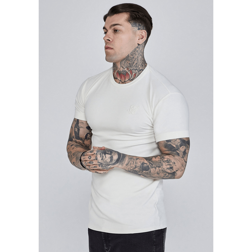 Ecru Roll Sleeve T-Shirt