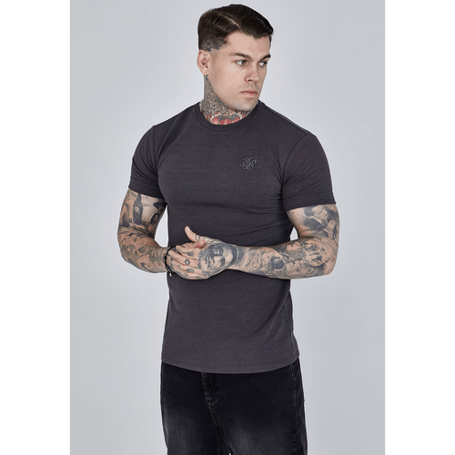 Grey Roll Sleeve T-Shirt